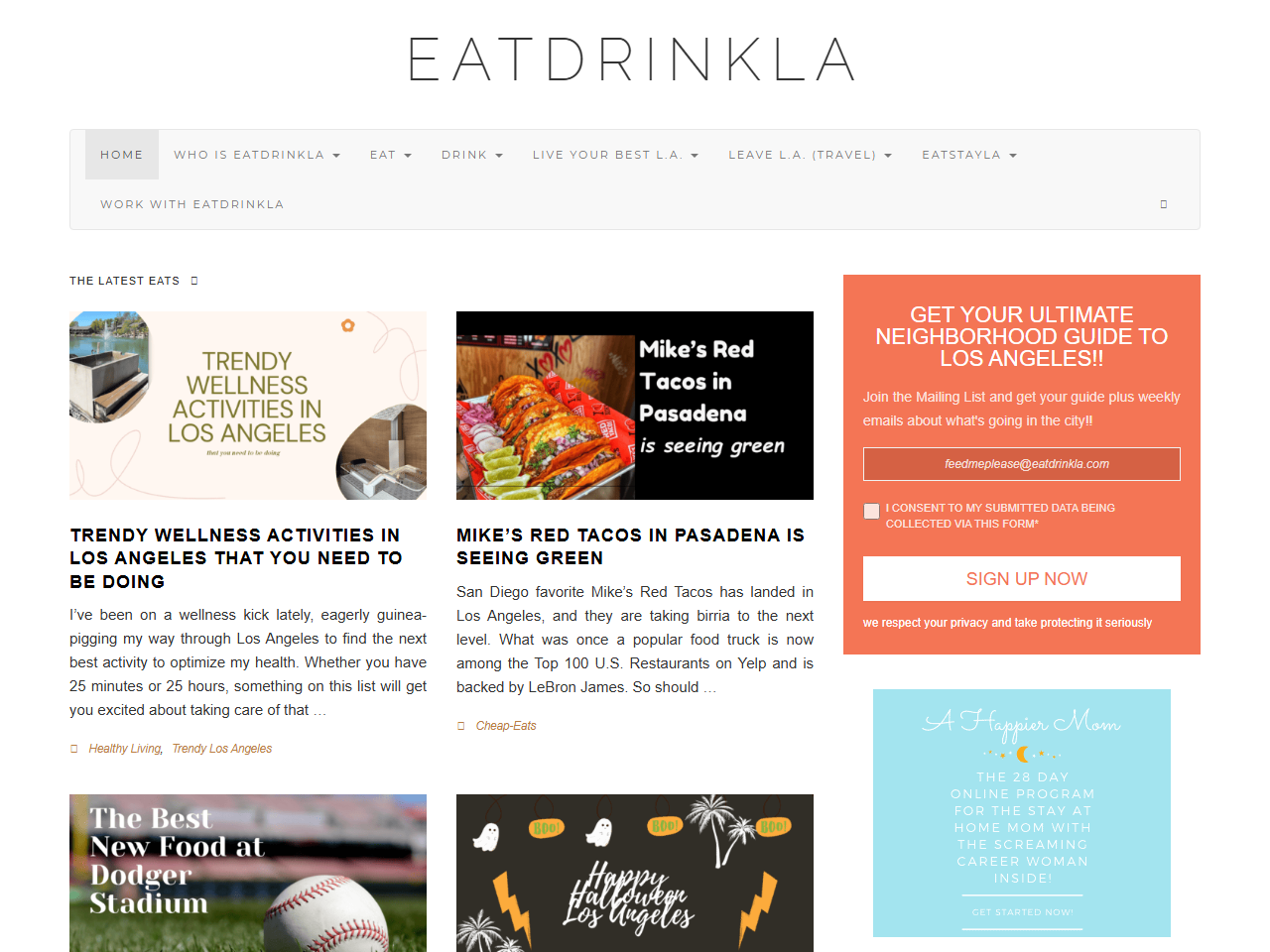 EatDrinkLA website preview